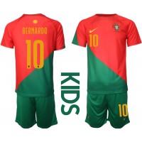 Portugal Bernardo Silva #10 Fotballklær Hjemmedraktsett Barn VM 2022 Kortermet (+ korte bukser)